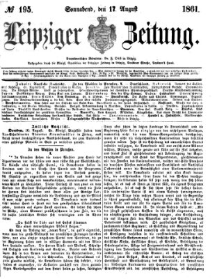 Leipziger Zeitung Samstag 17. August 1861