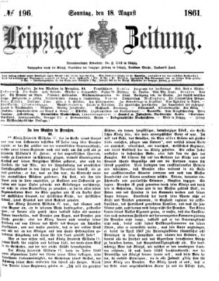 Leipziger Zeitung Sonntag 18. August 1861