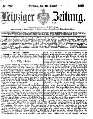 Leipziger Zeitung Dienstag 20. August 1861