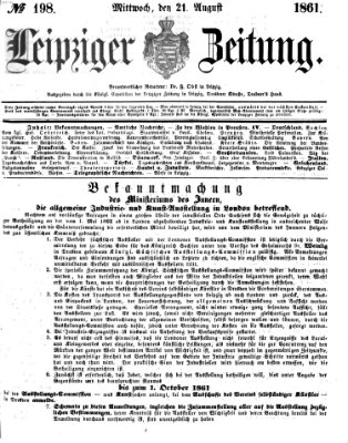 Leipziger Zeitung Mittwoch 21. August 1861