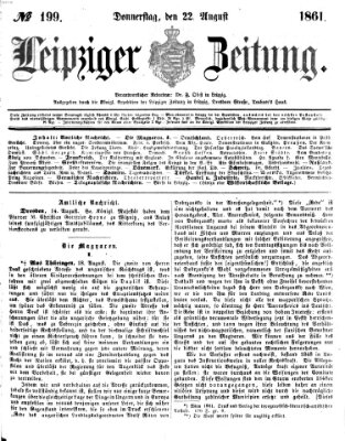 Leipziger Zeitung Donnerstag 22. August 1861