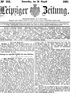 Leipziger Zeitung Donnerstag 29. August 1861