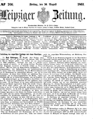 Leipziger Zeitung Freitag 30. August 1861