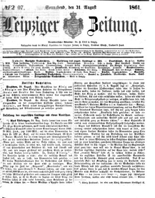 Leipziger Zeitung Samstag 31. August 1861