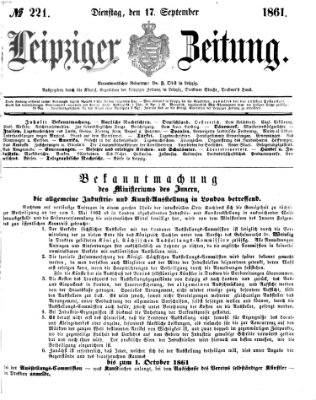 Leipziger Zeitung Dienstag 17. September 1861