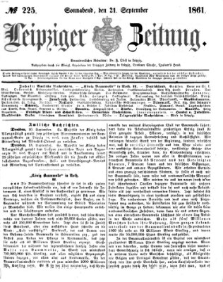 Leipziger Zeitung Samstag 21. September 1861