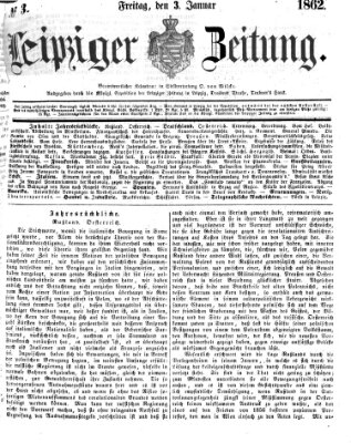 Leipziger Zeitung Freitag 3. Januar 1862