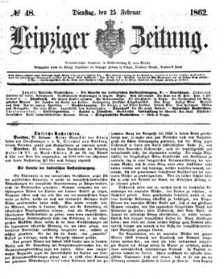 Leipziger Zeitung Dienstag 25. Februar 1862