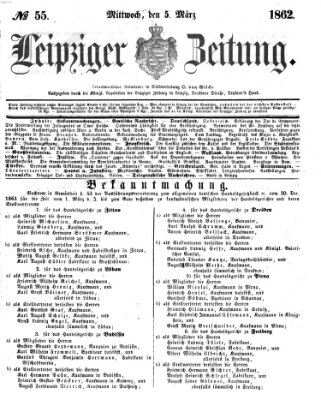 Leipziger Zeitung Mittwoch 5. März 1862