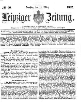 Leipziger Zeitung Dienstag 11. März 1862