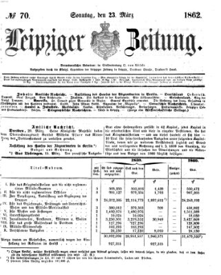 Leipziger Zeitung Sonntag 23. März 1862