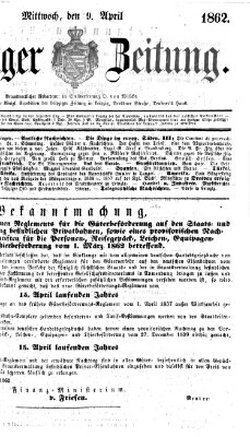 Leipziger Zeitung Mittwoch 9. April 1862