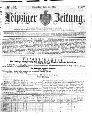 Leipziger Zeitung Sonntag 4. Mai 1862