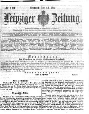 Leipziger Zeitung Mittwoch 14. Mai 1862