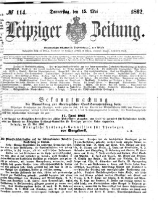 Leipziger Zeitung Donnerstag 15. Mai 1862