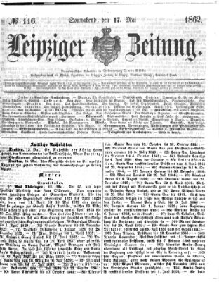 Leipziger Zeitung Samstag 17. Mai 1862