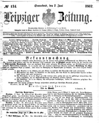 Leipziger Zeitung Samstag 7. Juni 1862