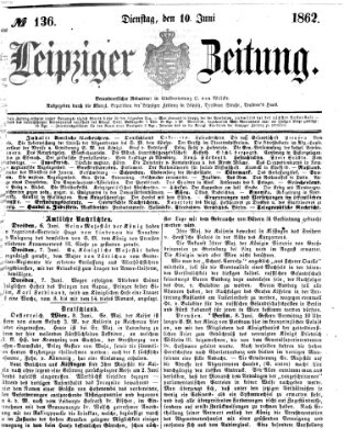 Leipziger Zeitung Dienstag 10. Juni 1862