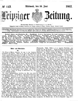 Leipziger Zeitung Mittwoch 18. Juni 1862