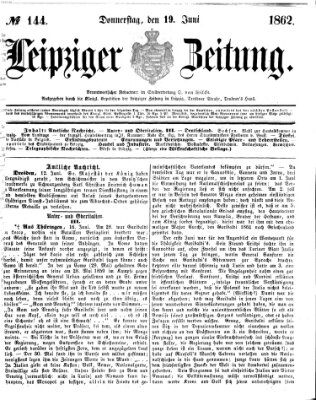 Leipziger Zeitung Donnerstag 19. Juni 1862