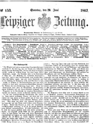 Leipziger Zeitung Sonntag 29. Juni 1862