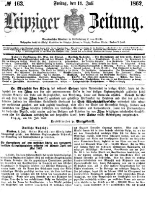 Leipziger Zeitung Freitag 11. Juli 1862