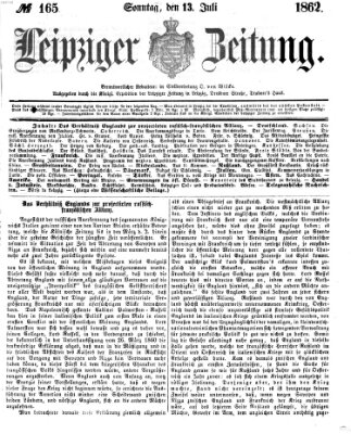 Leipziger Zeitung Sonntag 13. Juli 1862