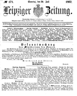 Leipziger Zeitung Sonntag 20. Juli 1862