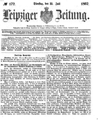 Leipziger Zeitung Dienstag 22. Juli 1862