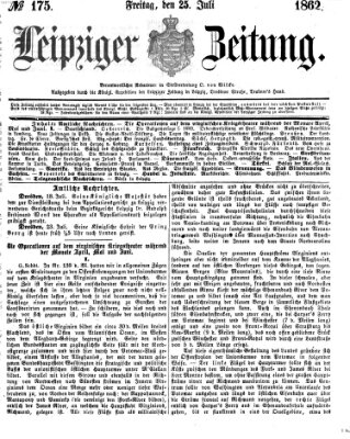 Leipziger Zeitung Freitag 25. Juli 1862