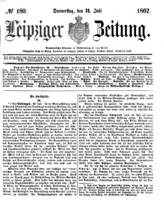 Leipziger Zeitung Donnerstag 31. Juli 1862