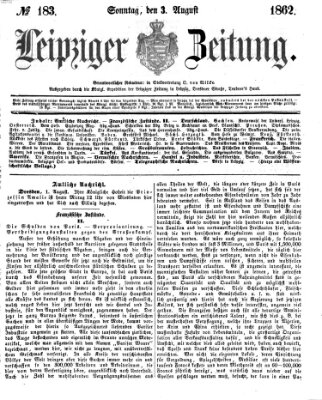 Leipziger Zeitung Sonntag 3. August 1862