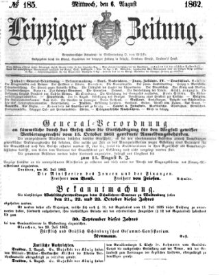 Leipziger Zeitung Mittwoch 6. August 1862