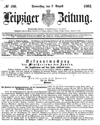 Leipziger Zeitung Donnerstag 7. August 1862