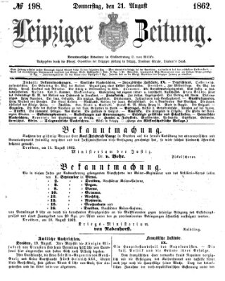 Leipziger Zeitung Donnerstag 21. August 1862