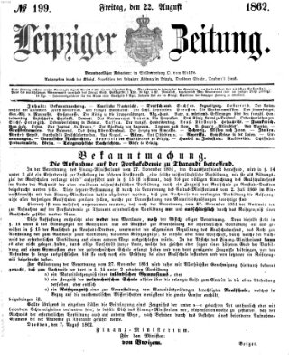 Leipziger Zeitung Freitag 22. August 1862