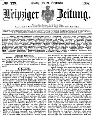 Leipziger Zeitung Freitag 26. September 1862