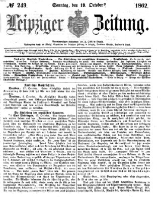 Leipziger Zeitung Sonntag 19. Oktober 1862