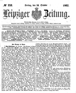 Leipziger Zeitung Freitag 24. Oktober 1862