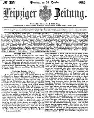 Leipziger Zeitung Sonntag 26. Oktober 1862