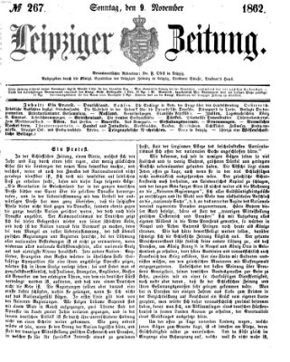 Leipziger Zeitung Sonntag 9. November 1862