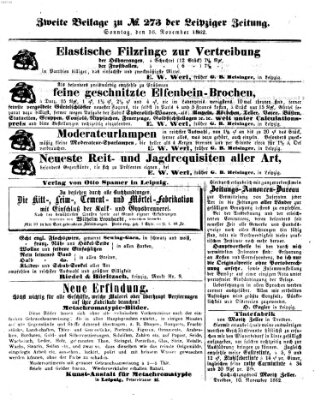 Leipziger Zeitung Sonntag 16. November 1862