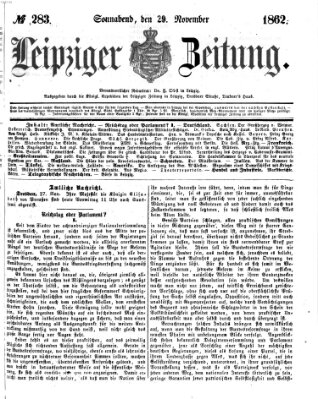 Leipziger Zeitung Samstag 29. November 1862