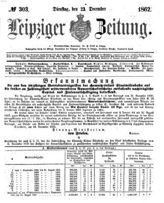 Leipziger Zeitung Dienstag 23. Dezember 1862