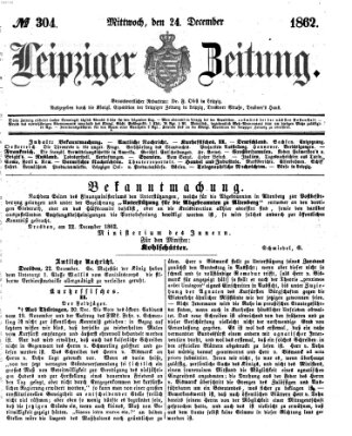 Leipziger Zeitung Mittwoch 24. Dezember 1862