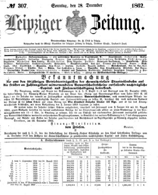 Leipziger Zeitung Sonntag 28. Dezember 1862