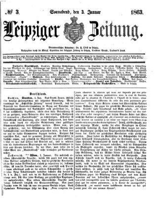 Leipziger Zeitung Samstag 3. Januar 1863