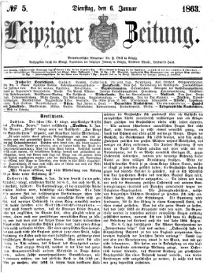 Leipziger Zeitung Dienstag 6. Januar 1863