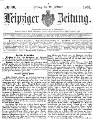 Leipziger Zeitung Freitag 27. Februar 1863