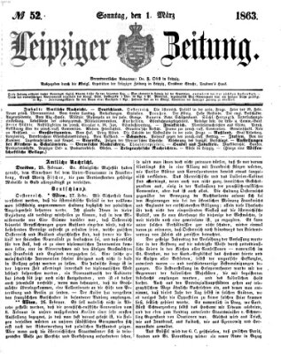 Leipziger Zeitung Sonntag 1. März 1863